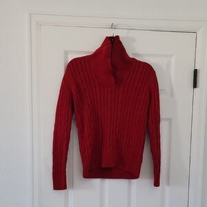 Chaps Red Cowl Neck Sweater